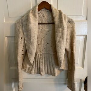 Cream metallic cardigan